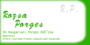 rozsa porges business card